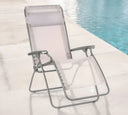Steel Outdoor Zero Gravity Chair With Ivory Cushion - Ivory