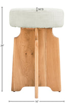 Jasper - Stool - Cream - Meridian Furniture - Counter Height (24" - 27") - Elite Enclave Home