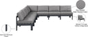 Nizuc - Outdoor Patio 7 Piece Modular Sectional With Gray Frame - Meridian Furniture - Stationary Sectionals- Elite Enclave Home