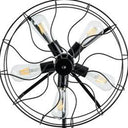 Industrial Fan Design Metal Table Lamp - Black
