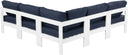 Nizuc - Outdoor Patio 5 Piece Modular Sectional With White Frame - Meridian Furniture - Stationary Sectionals- Elite Enclave Home