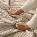 Waffle Weave - Twin Cotton Blanket - Khaki