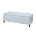 Shandra - Tufted Top Upholstered Storage Bench - Light Blue - Madison Park - Storage Benches - Elite Enclave Home