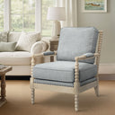 Donohue - Accent Arm Chair - Light Blue / Antique Cream - Madison Park - Arm Chairs - Elite Enclave Home