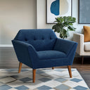 Newport - Wide Mid - Century Modern Lounge Chair (Set of 2) - Blue - INK+IVY - Chair Sets - Elite Enclave Home
