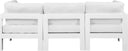 Nizuc - Outdoor Patio 3 Seat Modular Sofa With White Frame - Meridian Furniture - Stationary Sectionals- Elite Enclave Home