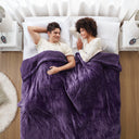 Heated Microlight to Berber - Blanket - Purple