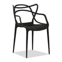 Heavy Duty Plastic Indoor Outdoor Dining Chair - Black