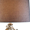 Faux Crystal Glam Accent Table Lamp - Brown And Gold