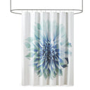 Norah - Printed Floral Shower Curtain - Aqua - Madison Park - Shower Curtains - Elite Enclave Home