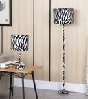 Bedside Table Lamp With White Drum Shade - White