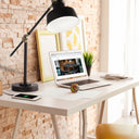 LED Adjustable Desk Lamp - Matte Black And Antiqued Brass