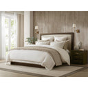 Linen Blend - King/California King Duvet Cover Set - White/Gold - Harbor House - Duvet Covers & Shams - Elite Enclave Home