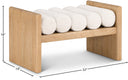 Waverly - Bench With Natural Frame - Meridian Furniture - Upholstered Benches - Elite Enclave Home