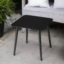 Square Metal Outdoor Side Table - Gray