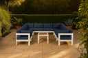 Nizuc - Outdoor Patio 10 Piece Modular Sectional With White Frame - Meridian Furniture - Stationary Sectionals- Elite Enclave Home