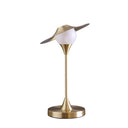 Globe LED Table Lamp With Gold Novelty Shade - Gold