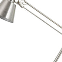 Metal Desk Table Lamp With Nickel Cone Shade - Nickel - HomeRoots - Table Lamps - Elite Enclave Home