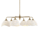 Biddeford - 6 Light Beaded Pendant - White