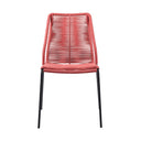 22" Metal Outdoor Dining Chair (Set of 2) - Red