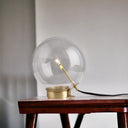 Metal Globe Table Lamp - Brass