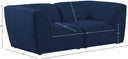Miramar - 2 Seat Modular Sofa - Meridian Furniture - Stationary Sectionals - Elite Enclave Home