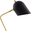 22" Iron Desk Table Lamp With Black Bell Shade - Black