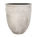 Uttermost Timeless Terrace Outdoor Planter – White reinforced concrete with carved band detail
