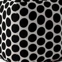 Cotton Polka Dots Pouf Cover - Black