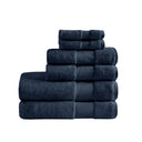 Turkish - 6 Piece Bath Towel Set - Navy - Madison Park Signature - Towel Sets - Elite Enclave Home