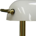 Hooded Table Lamp - Gold And White