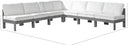 Nizuc - Outdoor Patio 7 Piece Modular Sectional With Gray Frame - Meridian Furniture - Stationary Sectionals- Elite Enclave Home