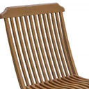 24" Solid Wood Indoor Outdoor Deck Chair - Brown