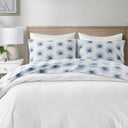 200 Thread Count Printed Cotton - Queen Sheet Set - Blue Palmetto
