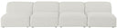 Miramar - 4 Seat Armless Modular Sofa - Meridian Furniture - Stationary Sectionals - Elite Enclave Home