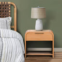Jameson - Modern One Drawer Waterfall Nightstand - Natural - INK+IVY - Accent Nightstands - Elite Enclave Home