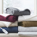 Fleece to Sherpa - Heated Throw - Burgundy - Serta - Heated Throws - Elite Enclave Home