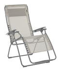 Steel Outdoor Zero Gravity Chair With Light Gray Cushion - Light Gray And Chrome