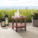 Plastic Outdoor Side Table - Brick Red