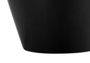 17" Ceramic Round Table Lamp With Ivory Drum Shade - Black - HomeRoots - Table Lamps - Elite Enclave Home