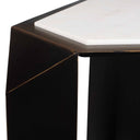 Keenan - Geometric Accent Table - Bronze / White