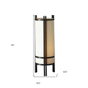 Cylinder Bedside Table Lamp - Black And Off-White