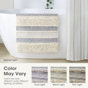 Asher - 22" x 58" Woven Texture Stripe Bath Rug - Gray - INK+IVY - Bath Rugs & Mats - Elite Enclave Home