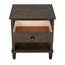 Victoria - One - Drawer Bedside Table With Shelf - Antique Brown - Madison Park Signature - Accent Nightstands - Elite Enclave Home