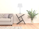 Crystal Geo Cubed Table Lamp With Sharp Corner Square Tapered Shade - Clear White