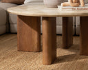 Idella - Travertine Round Table - Classic Home - Coffee Tables - Elite Enclave Home