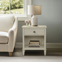 Victoria - One - Drawer Nightstand With Shelf - Antique Cream - Madison Park Signature - Accent Nightstands - Elite Enclave Home