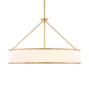 Algiers - 8 Light Drum Pendant - Gold / White - Uttermost - Pendant Lighting- Elite Enclave Home