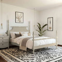 Beckett - King Turned Spindle Bed - Antique Cream - Madison Park Signature - Platform Beds - Elite Enclave Home