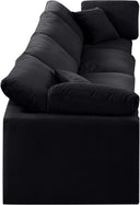 Indulge - Velvet 4 Seat Modular Sofa - Meridian Furniture - Stationary Sectionals - Elite Enclave Home